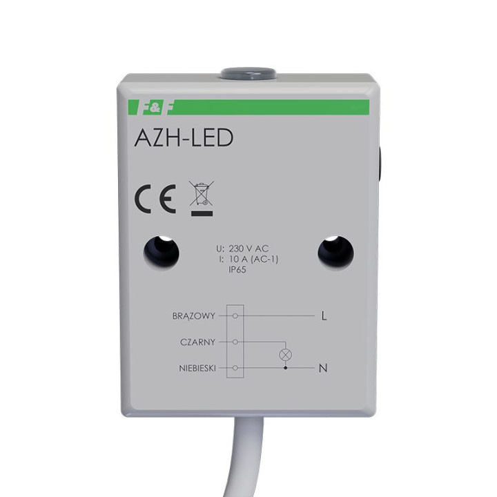 Hermetyczny czujnik zmierzchu do LED  AZH-LED 230 V